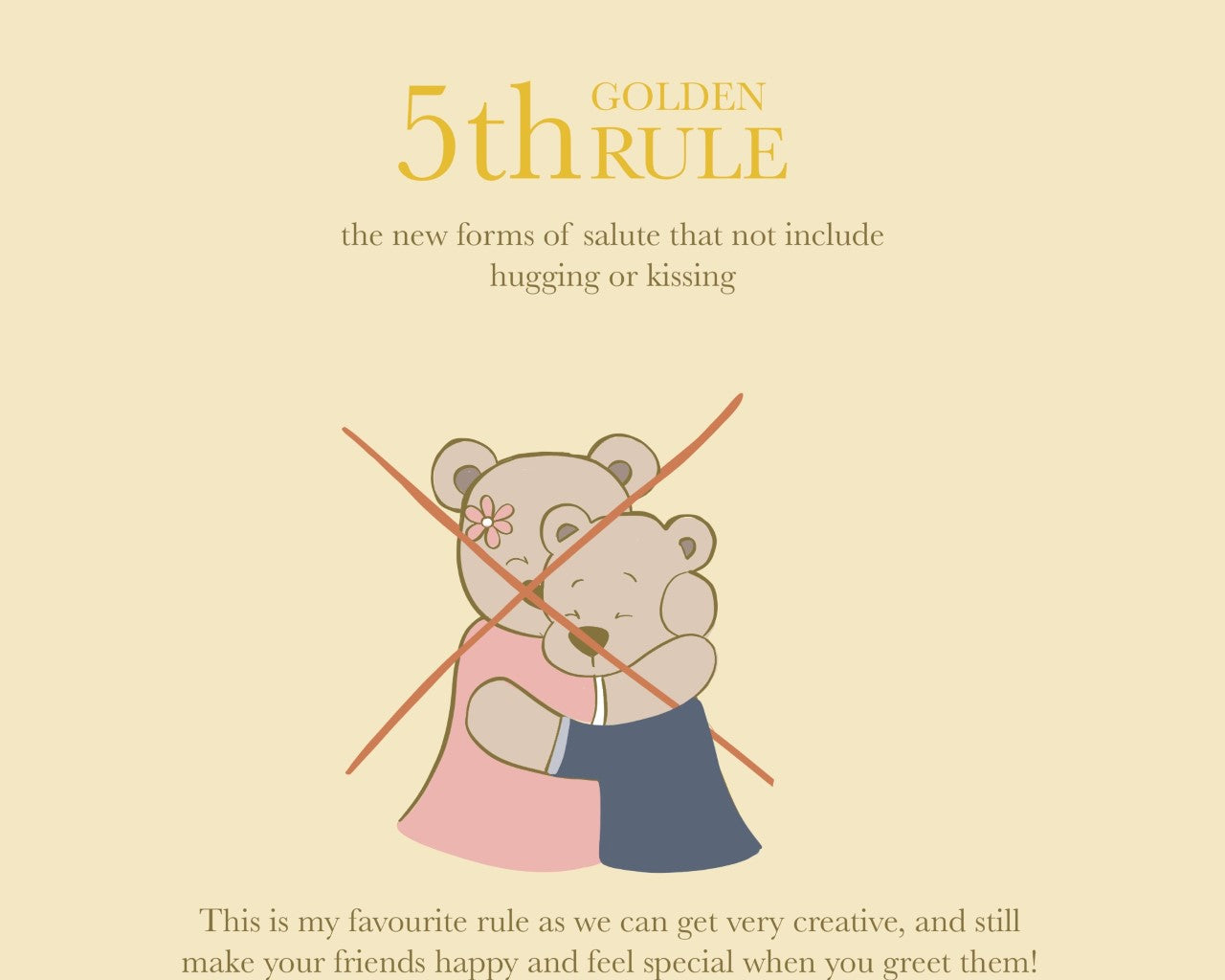 Sofi's 5th Golden Rule: New ways to greet people!