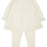 Baby Girl - Freya Cashmere Baby Doll Top With Frill Detail And Leggings Set