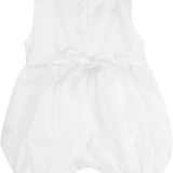 Baby Girl - Dakota Linen Hand Embroidered Smocked Romper