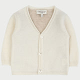 Baby Boy - 100% Cashmere V-Neck Cardigan With Cob Nut Stitch