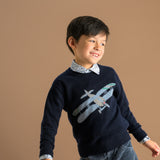 Boy - Mitch Cashmere Jumper with Plane Intarsia