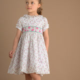 Girl - Dahlia Cotton Hand Embroidered Dress