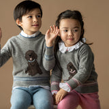 Girl - Pepe Cashmere Jumper with Labrador Intarsia