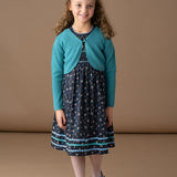 Girl - Alexia Hand Embroidered 100% Cotton Smocked Dress In Blooming Print