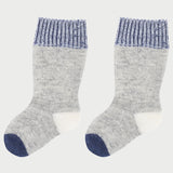 Baby Boy - 100% Cashmere Socks With Wide Vanished Borders