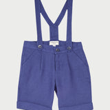 Baby Boy - Philip 100% Linen Shorts With Braces