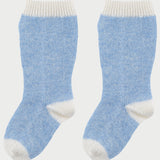 Baby Boy - Cashmere Calf Length Socks With Contrast Coloured Hem, Toe And Heel