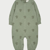 Baby Unisex - Cashmere Romper with Fig Leaf Intarsia