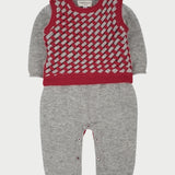 Baby Unisex - Cashmere Romper With Removable Slipover Set