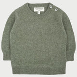 Baby Cashmere Round Neck Jumper With Elbow Patches