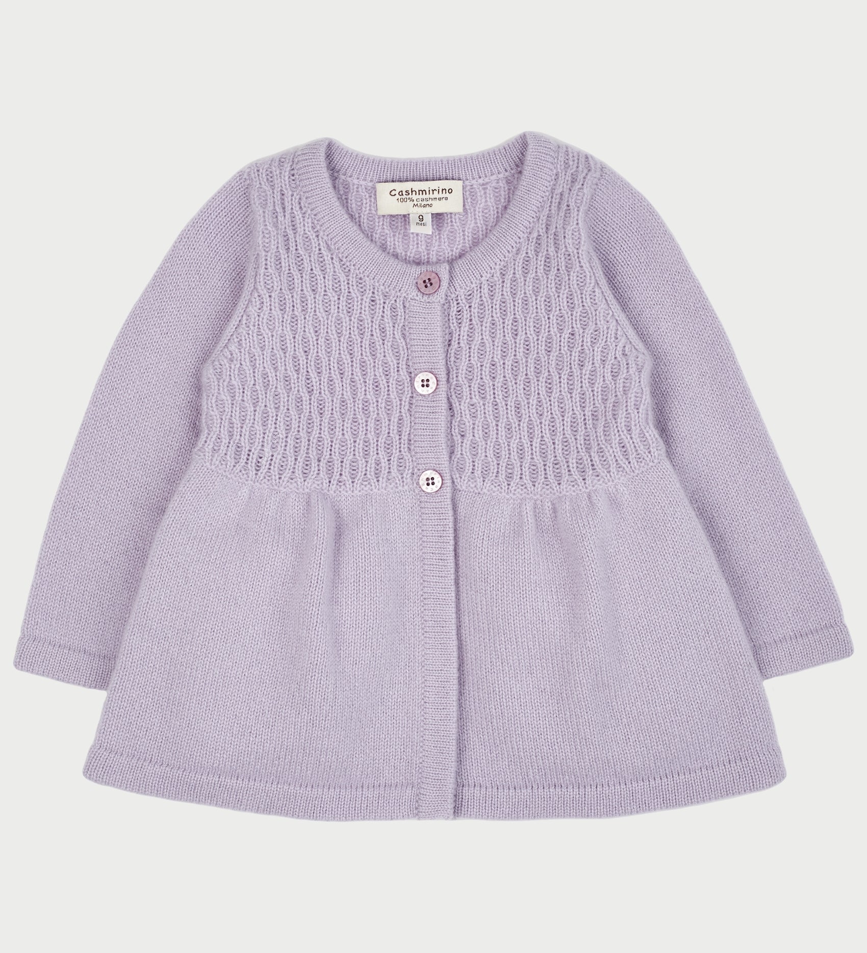 Baby Girl - Cashmere Knitted Detail Cardigan