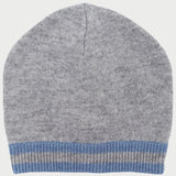 Baby Boy - 100% Cashmere Hat With Contrasting Stripe Border