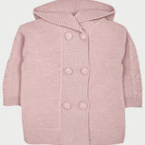 Baby Girl - Logan 100% Alpaca Double Breasted Coat Cardigan With Cable Knit Detail