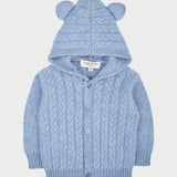 Baby Boy - Theo 100% Cashmere Cable Knit Hoodie