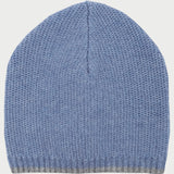 Baby Boy - Cashmere Hat With Contrasting Border And Ribbed Hem