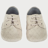 Baby Boy - Danny Suede Crawling Shoes With Diamond Cut Out Detail