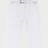 Girl - Cotton Capri Pants With Belt