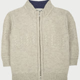 Baby Boy - Emanuele 100% Cashmere High Neck Cardigan