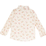 Girl - Rosette Cotton Blouse