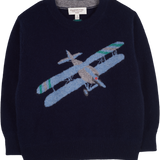 Boy - Mitch Cashmere Jumper with Plane Intarsia