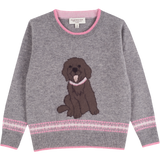 Girl - Pepe Cashmere Jumper with Labrador Intarsia