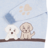 Unisex - Serafino Cashmere Jumper with Puppies Intarsia