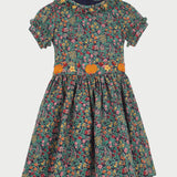 Girl - Matilda Cotton Knee Length Hand Embroidered Dress