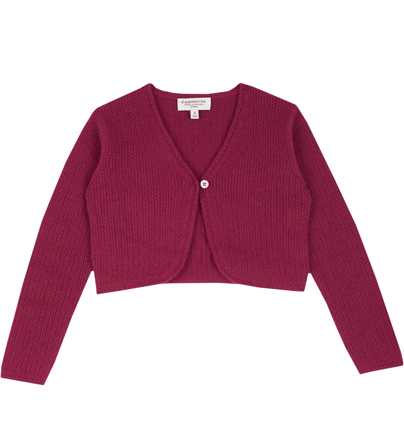 Girl - Brielle Cashmere Shrug in Braided Stitch