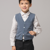 Boy - Benjamin 100% Cashmere V-Neck Sleeveless Cardigan With Pocket