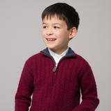 Boy - 100% Cashmere High Neck Cable Knit Jumper