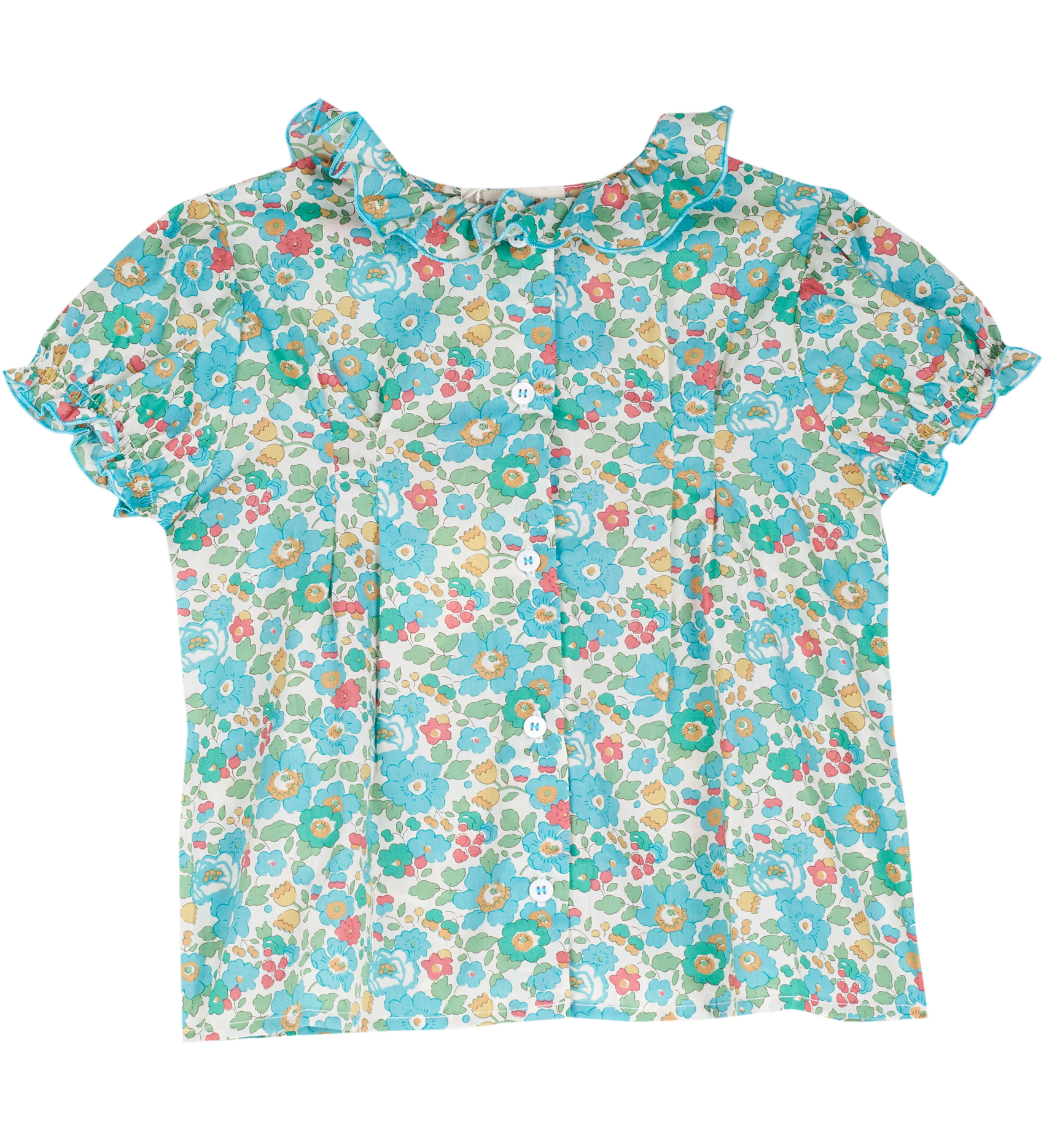 Girl - Trudy 100% Cotton Blouse in Flower Prints