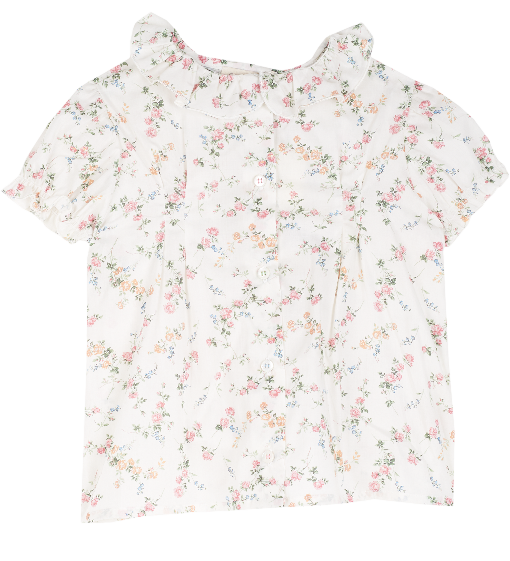 Girl - Trudy 100% Cotton Blouse in Flower Prints