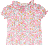 Girl - Trudy 100% Cotton Blouse in Flower Prints