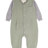 Baby Boy - Alberto 100% Cashmere Romper With Pacifier Pocket