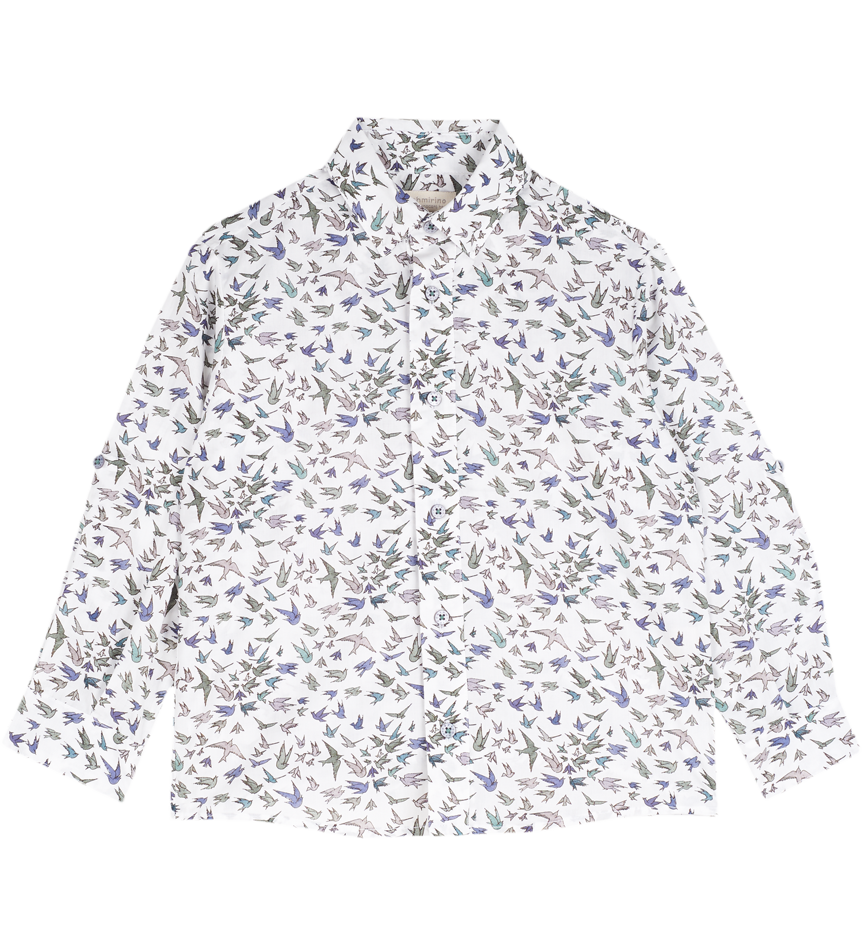 Boy - Davide  Cotton Classic Collar Shirt in Animal Prints