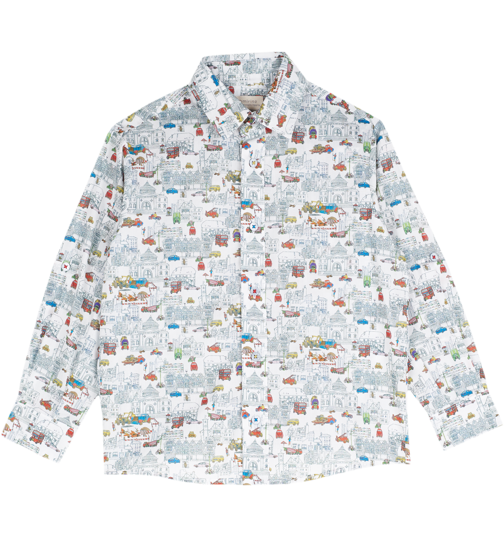 Boy - Davide 100% Cotton Classic Shirt in Playtime Prints