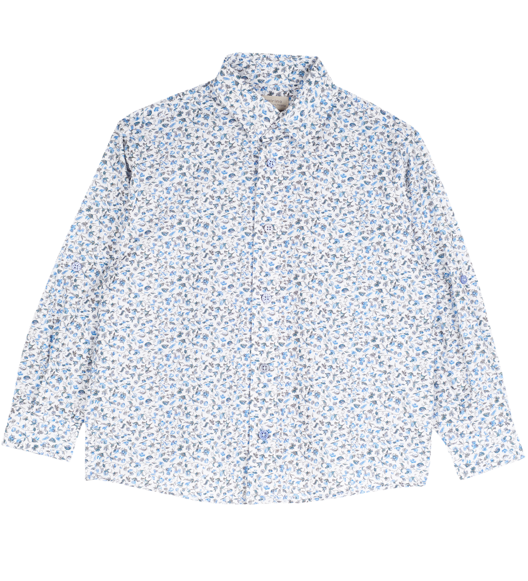 Boy - Davide 100% Cotton Classic Shirt in Nature Prints