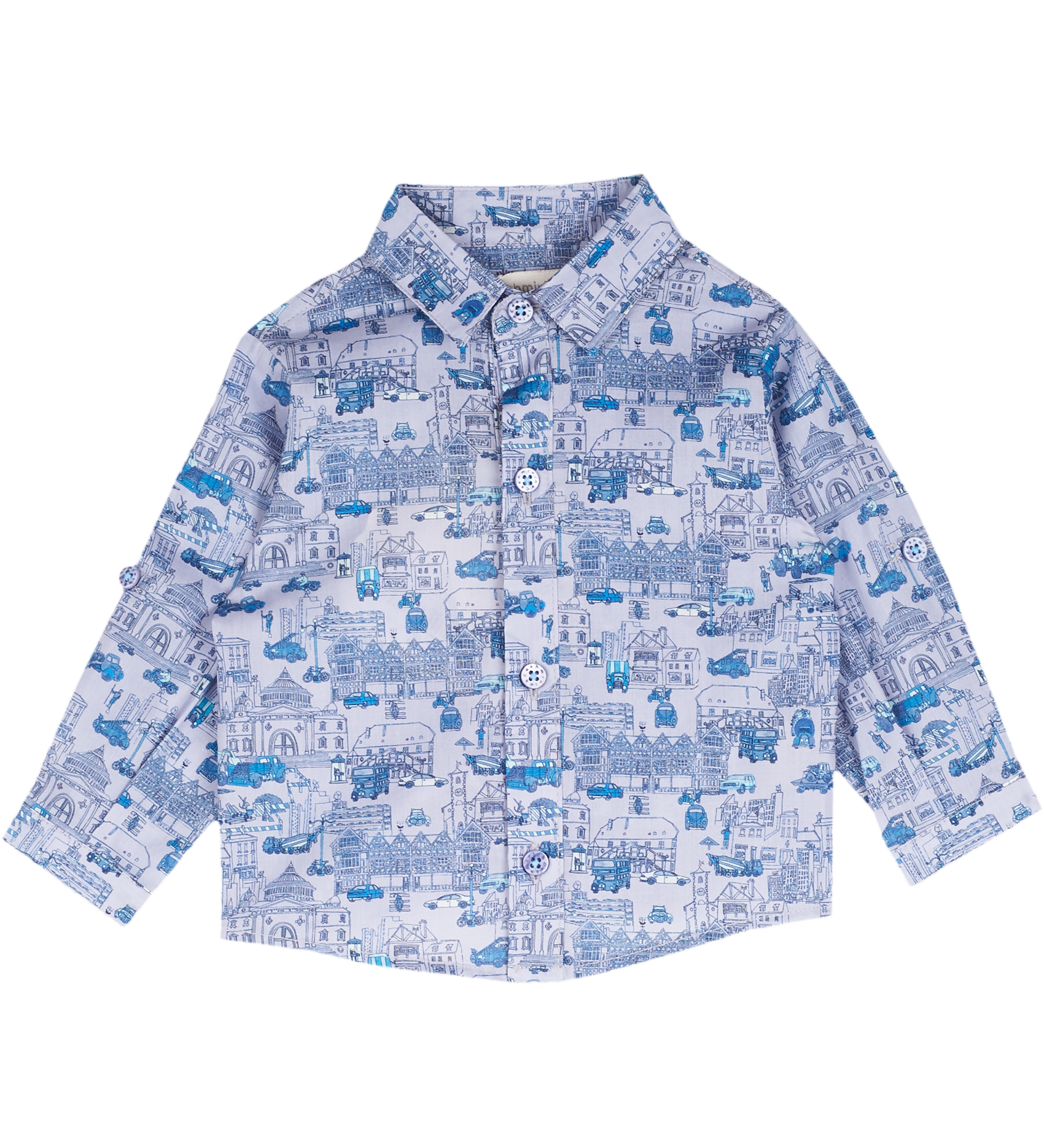 Baby Boy - Davide 100% Cotton Classic Shirt in Playtime Prints