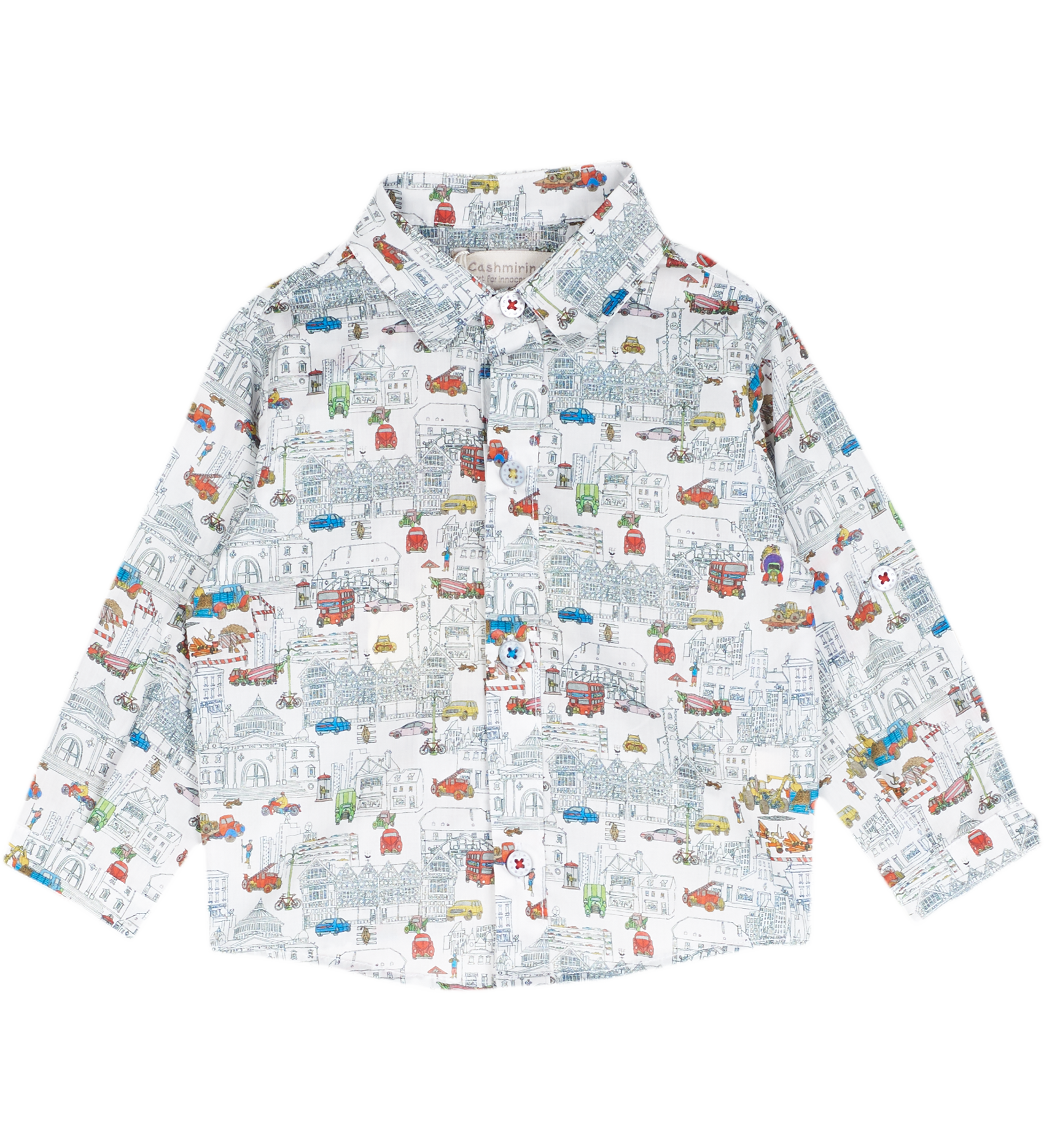 Baby Boy - Davide 100% Cotton Classic Shirt in Playtime Prints