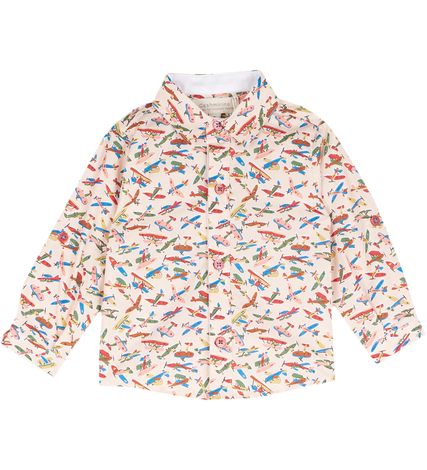 Baby Boy - Oliver 100% Cotton Classic Collar Shirt With Playtime Prints