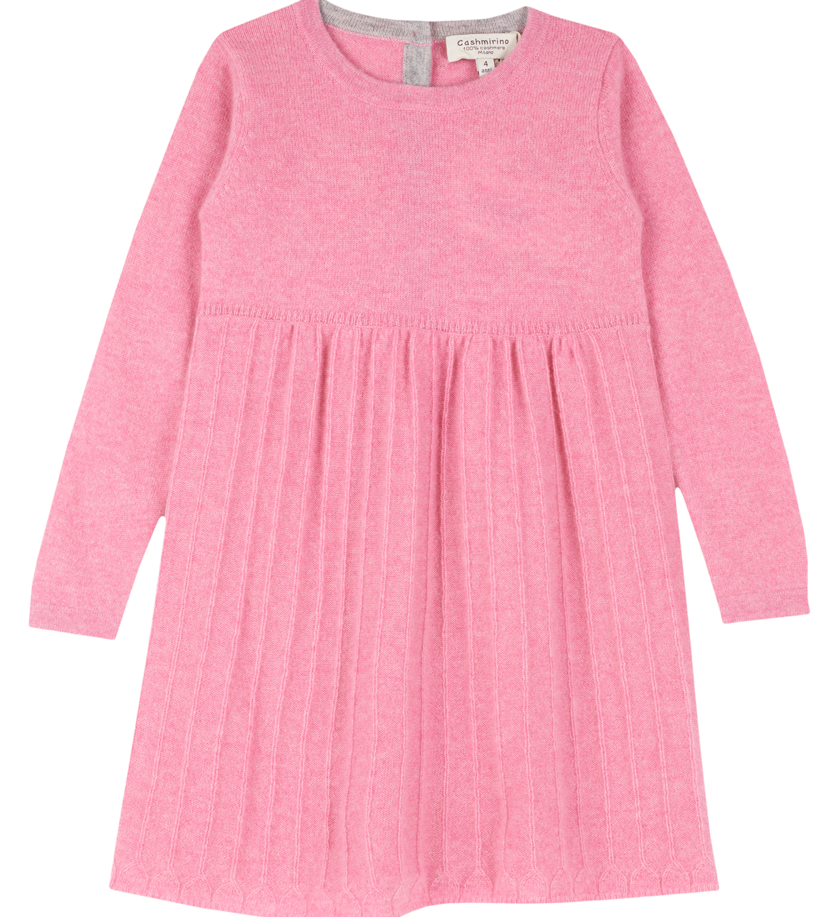 Cashmere Knitted Dress With Frill Detail