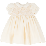 Baby Girl - Diana Hand Embroidered 100% Wool Smocked Christening Dress