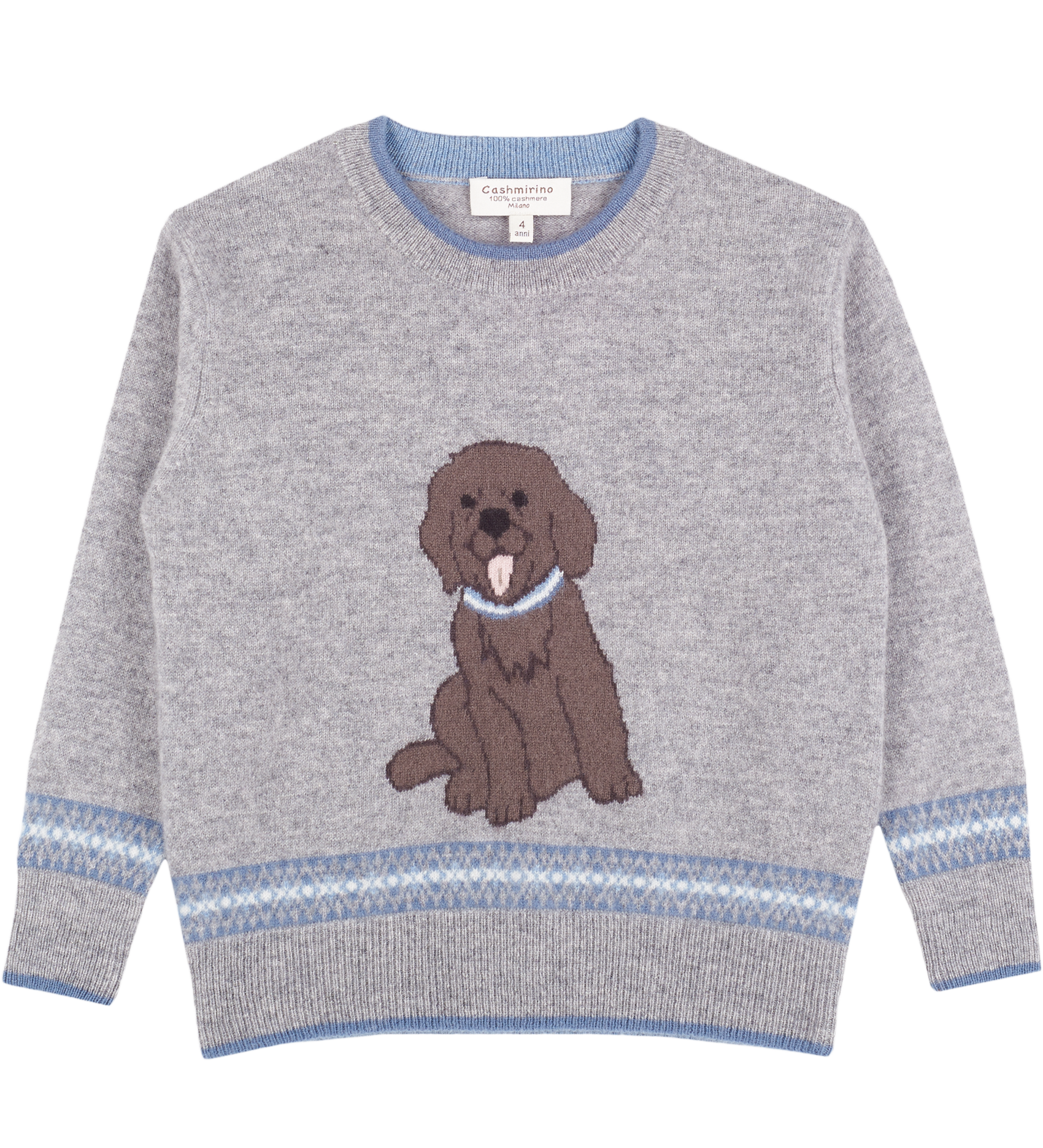 Boy - Pepe Cashmere Jumper with Labrador Intarsia