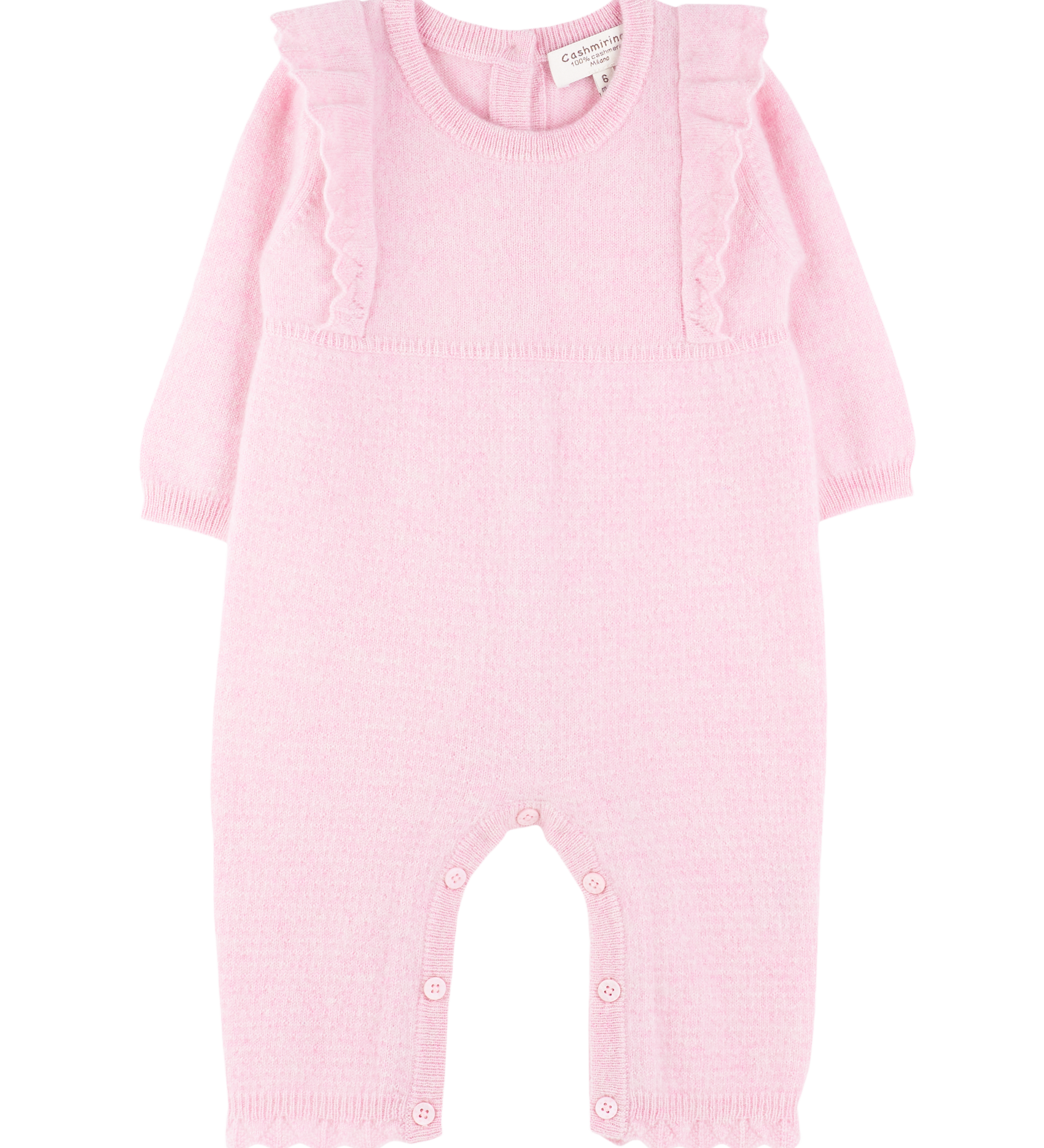 Baby Girl - Fleur Cashmere Romper with Frills