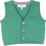 Baby Boy - Benjamin 100% Cashmere V-Neck Sleeveless Cardigan With Pocket