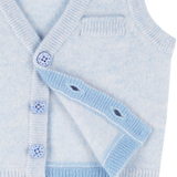 Baby Boy - Benjamin 100% Cashmere V-Neck Sleeveless Cardigan With Pocket