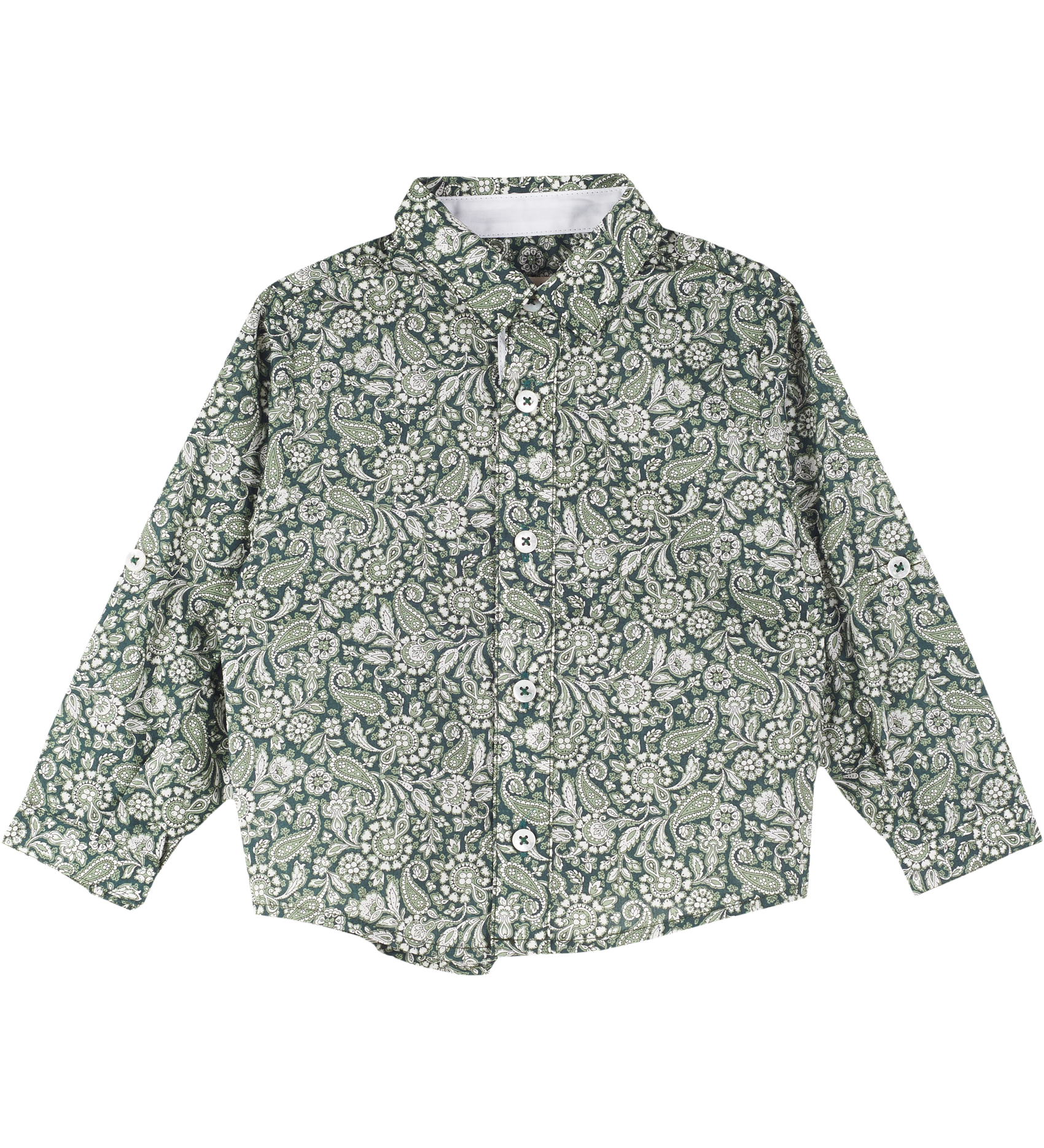 Baby Boy - Oliver 100% Cotton Classic Collar Shirt With Floral Prints