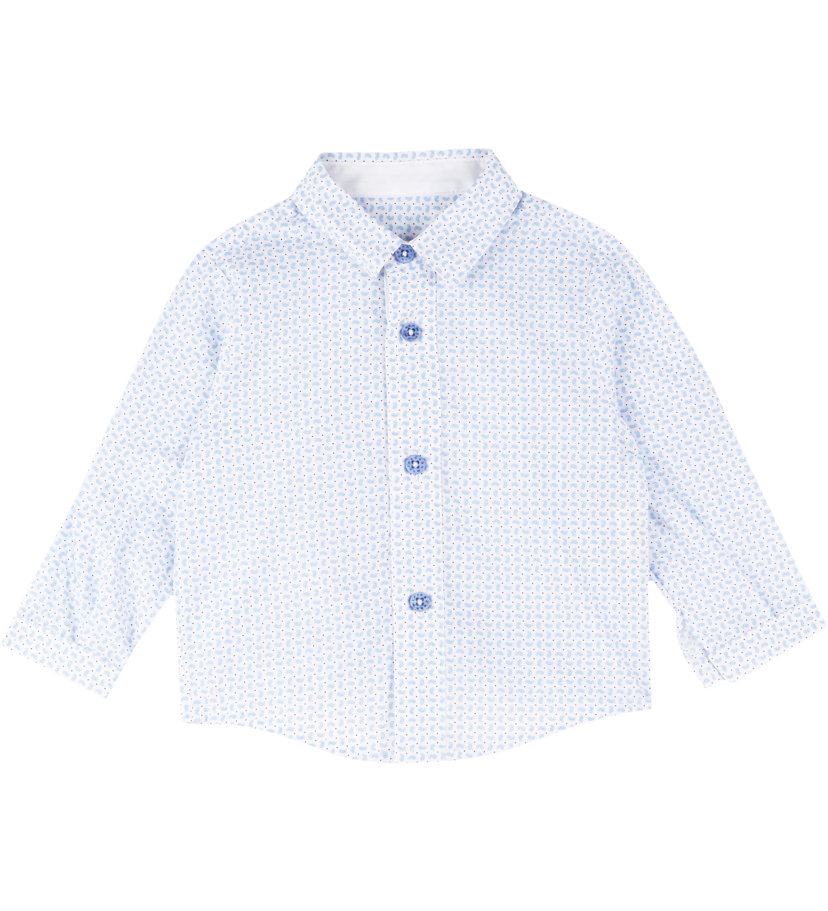 Baby Boy - Oliver 100% Cotton Classic Collar Shirt With Floral Prints