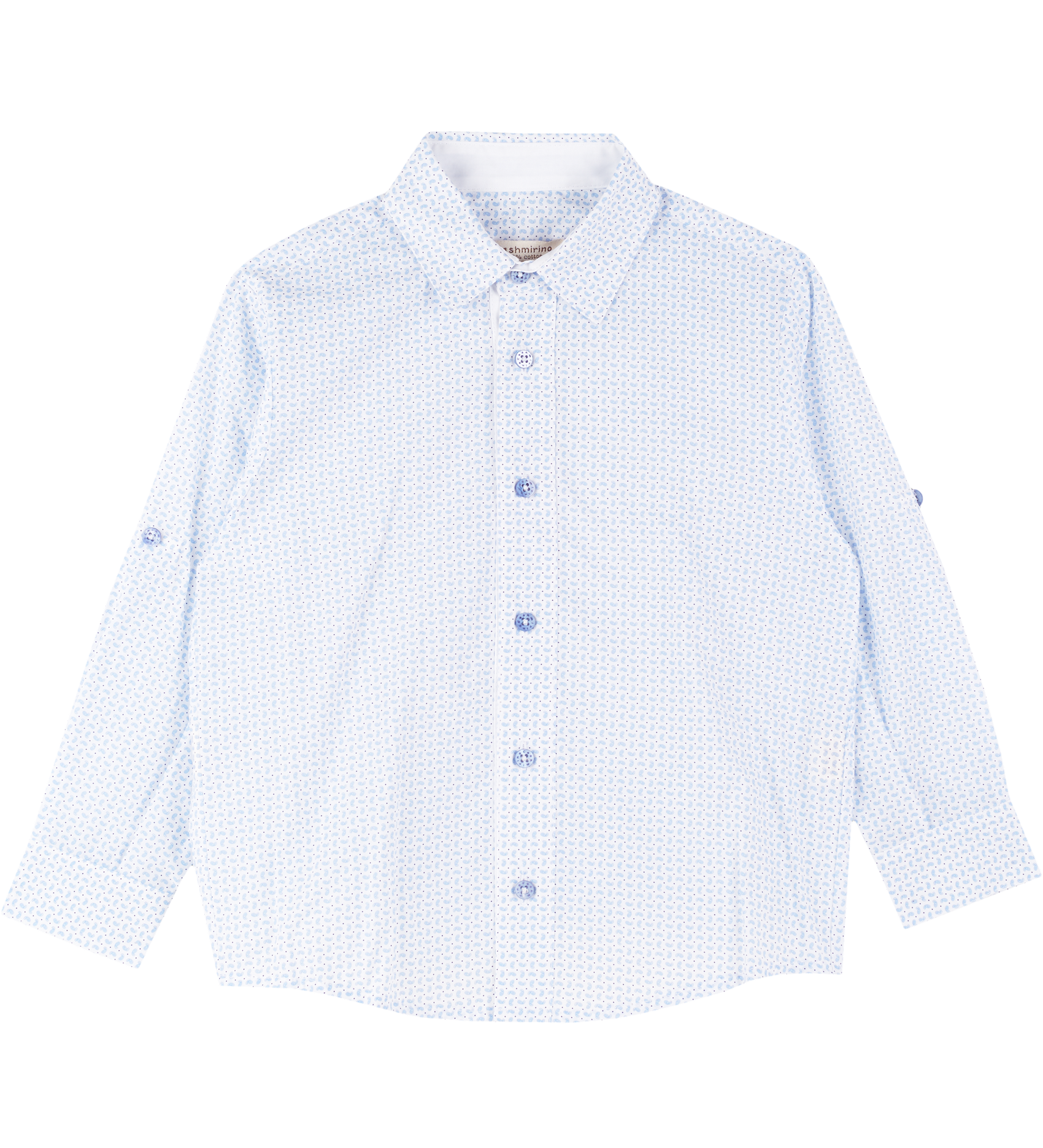 Boy - Oliver 100% Cotton Classic Collar Shirt With Floral Prints