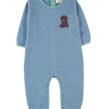 Baby Boy - Pepito Cashmere Romper with Labrador Intarsia